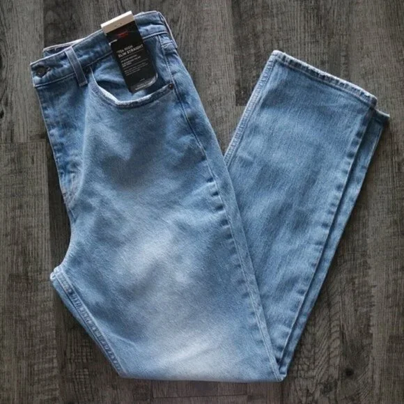NWT Levis 70's High Rise Slim Straight Leg Light Blue Wash Jeans Size 31 - Picture 5 of 12
